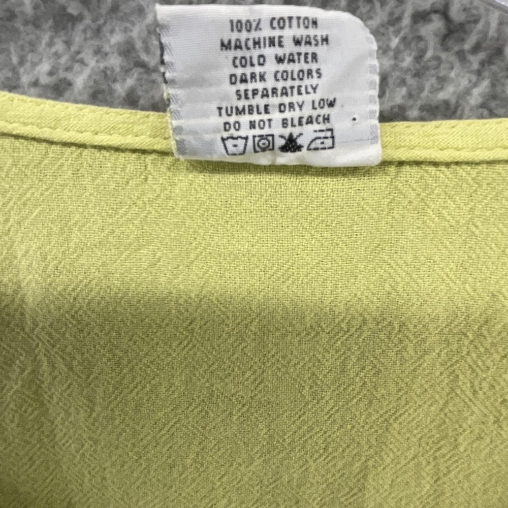 Color Me Cotton Dress‎ Womens Medium Yellow Short Sleeve Pockets Knee Length USA - Picture 3 of 6